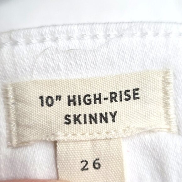 MADEWELL 10” High Rise Skinny White Denim Jeans - Picture 10 of 10